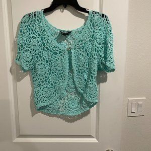 Women's Crochet Cover with Diamond Accent Closure